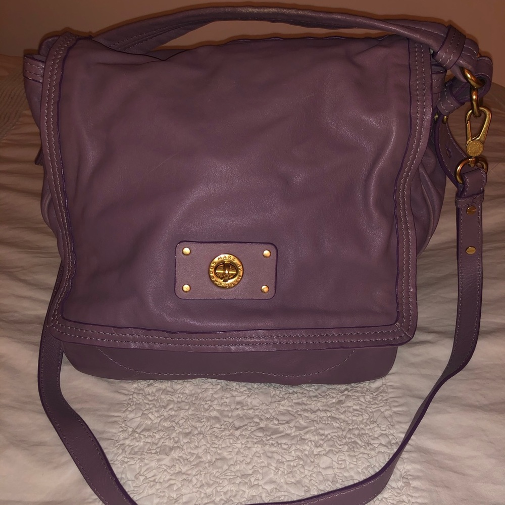 Lavender Leather Marc Jacobs Messenger Bag